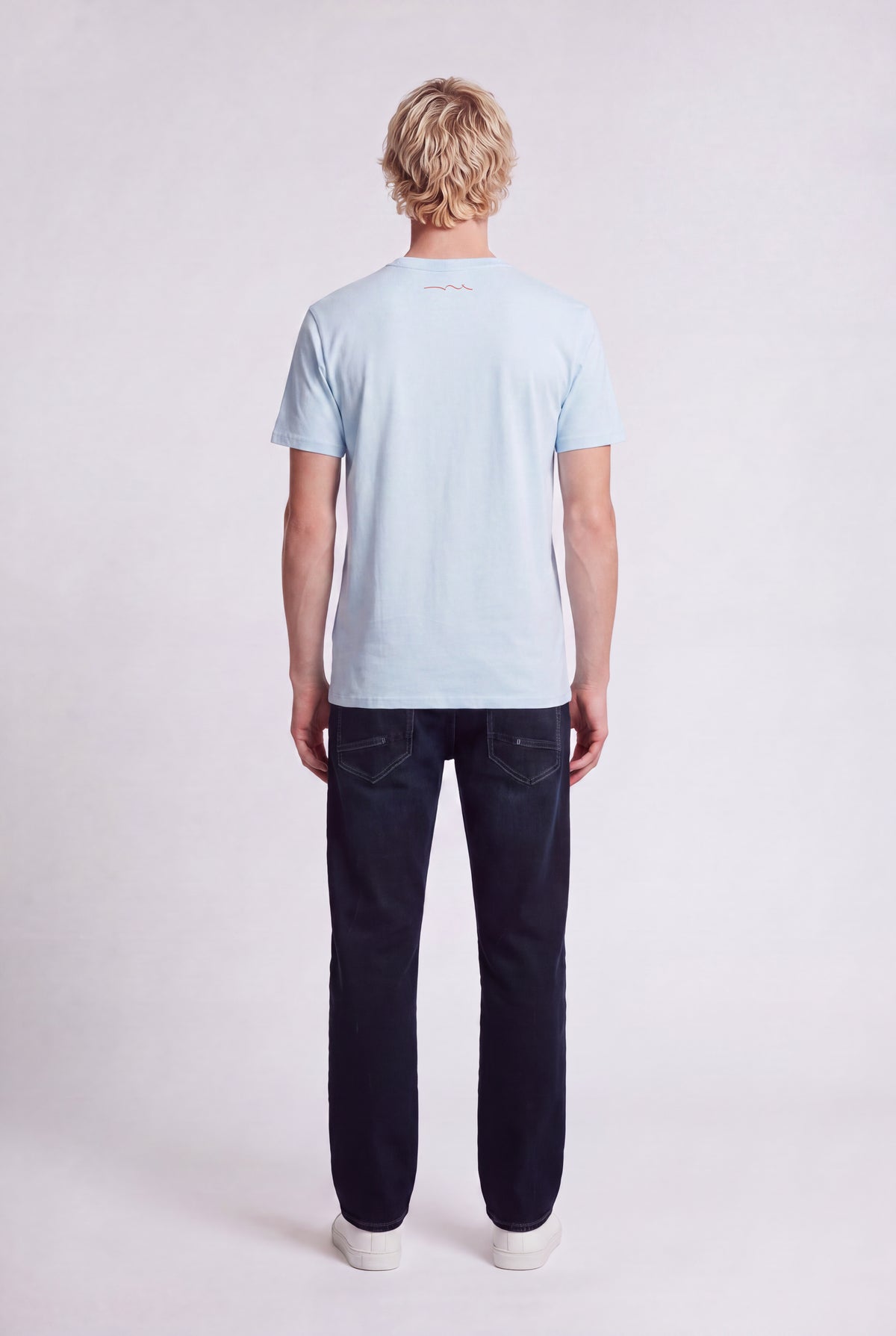 T-shirt col rond THE TEE 1 MC PASTEL BLUE CHINE - Teddy Smith