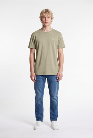 T-shirt col rond THE TEE 1 MC BLEACH KAKI - Teddy Smith