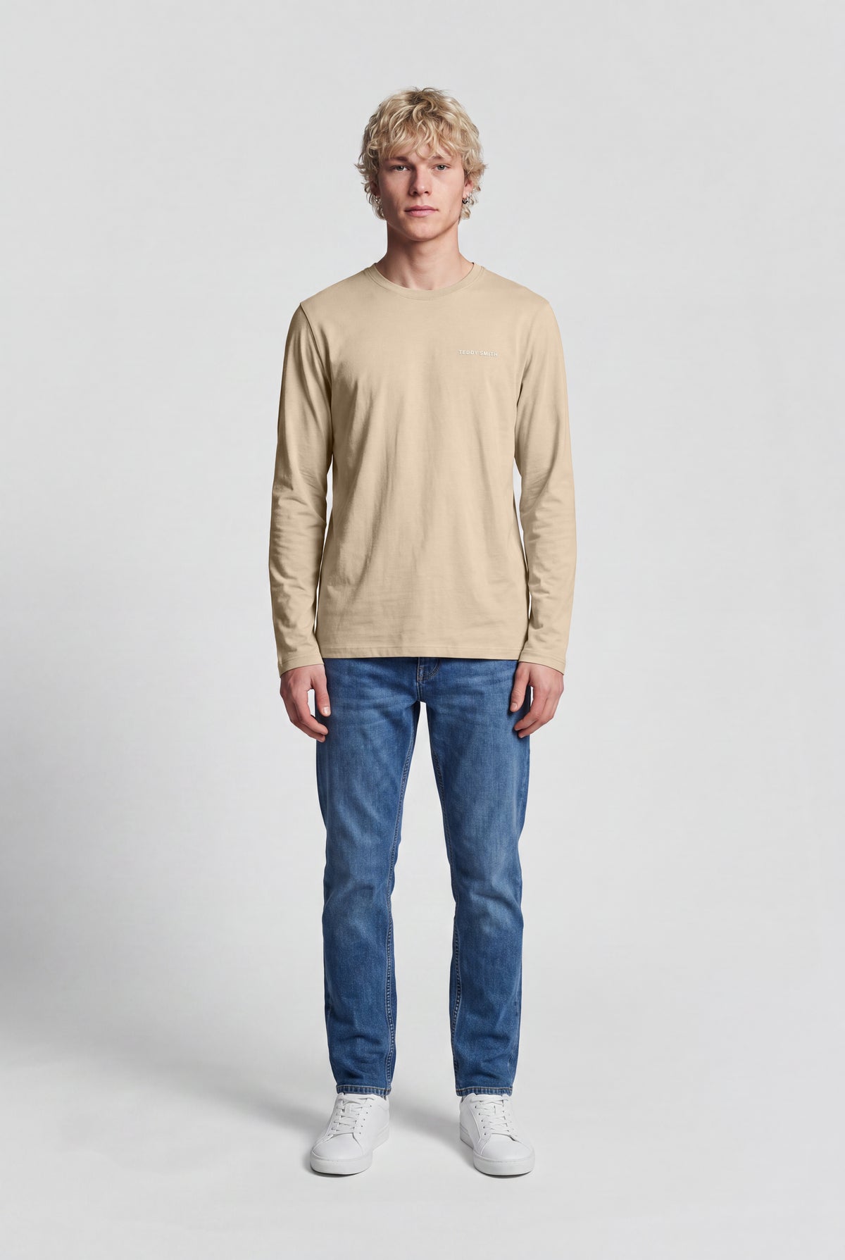 T-shirt manches longues THE TEE 2 ML BEIGE - Teddy Smith