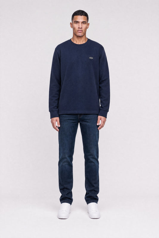 Achat T-shirt Manches Longues T-WAFFLE ML US NAVY