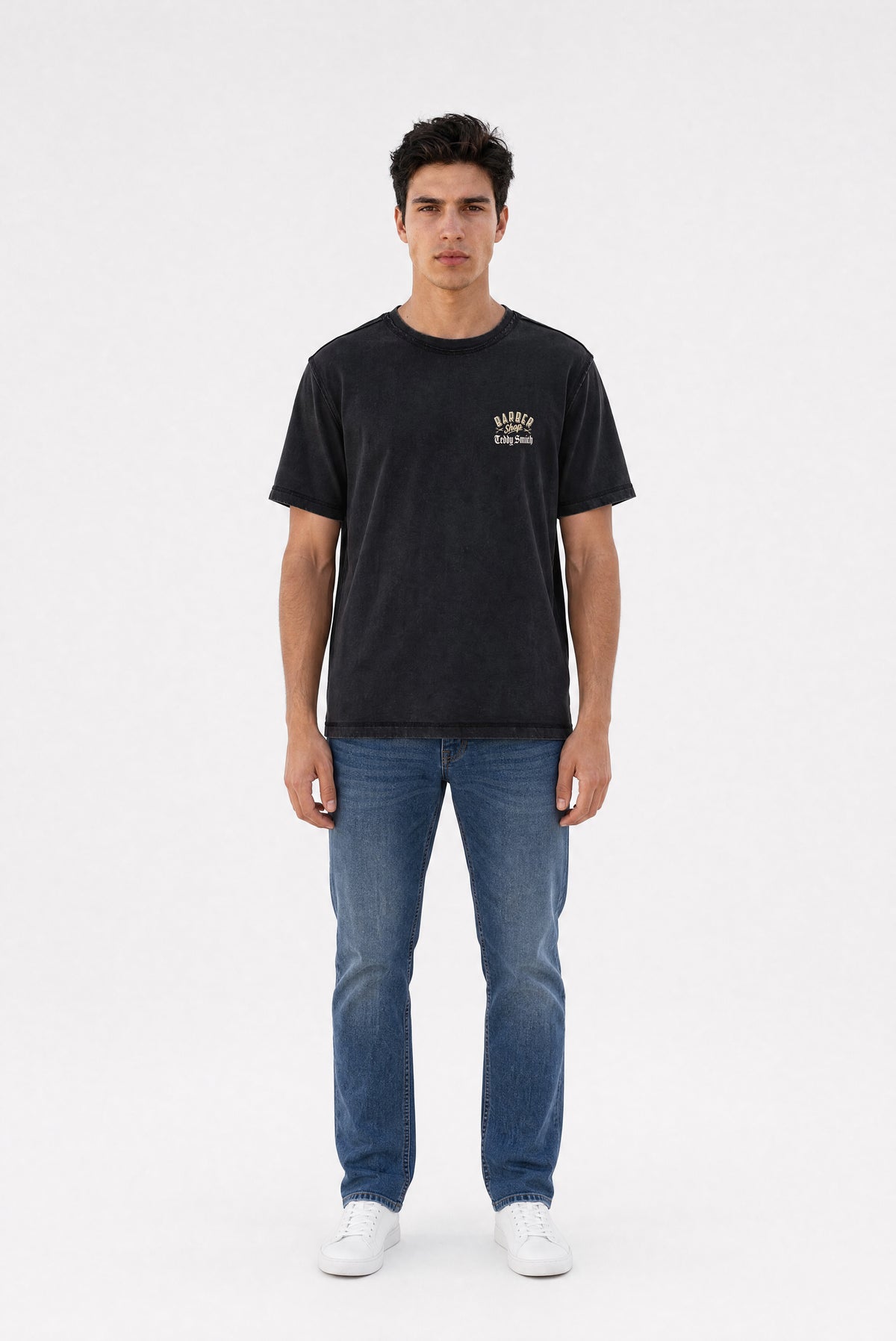 T-shirt ample T-ANGEL MC NOIR - Teddy Smith