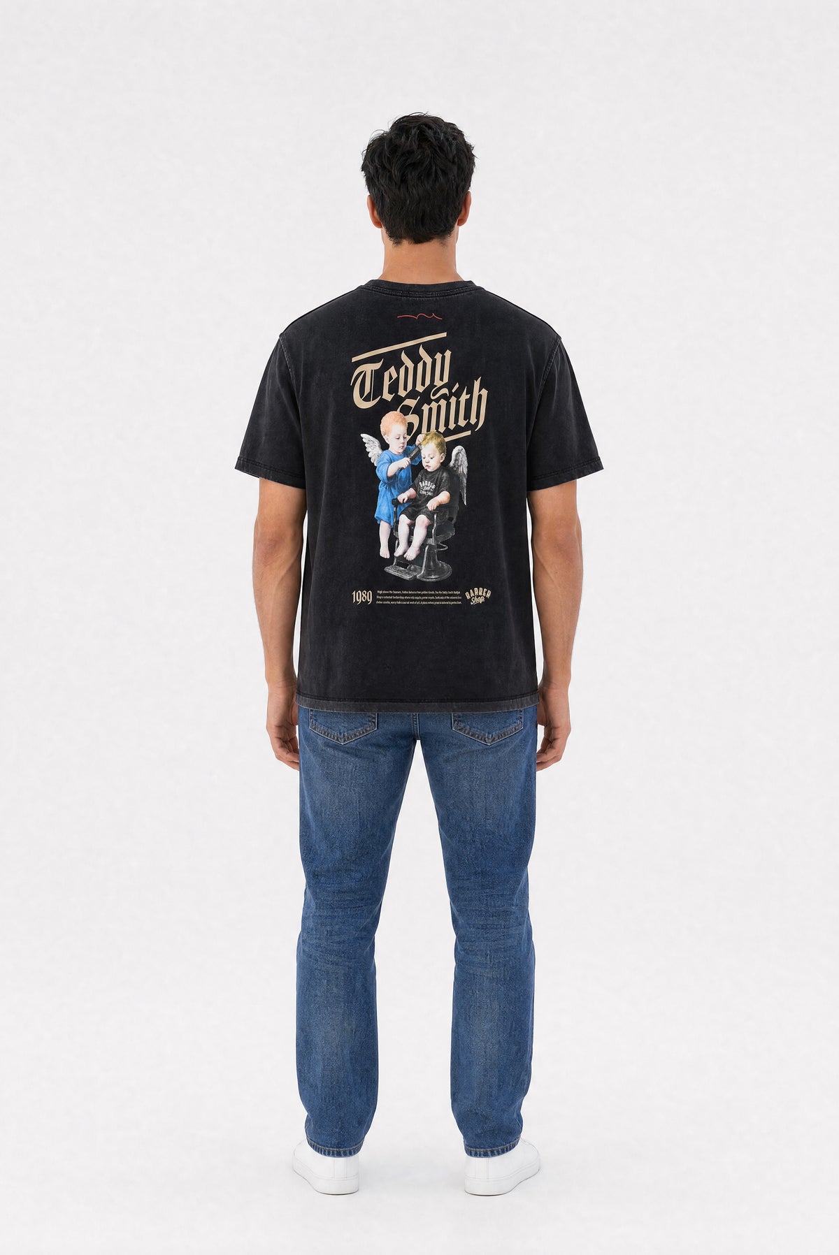 T-shirt ample T-ANGEL MC NOIR - Teddy Smith