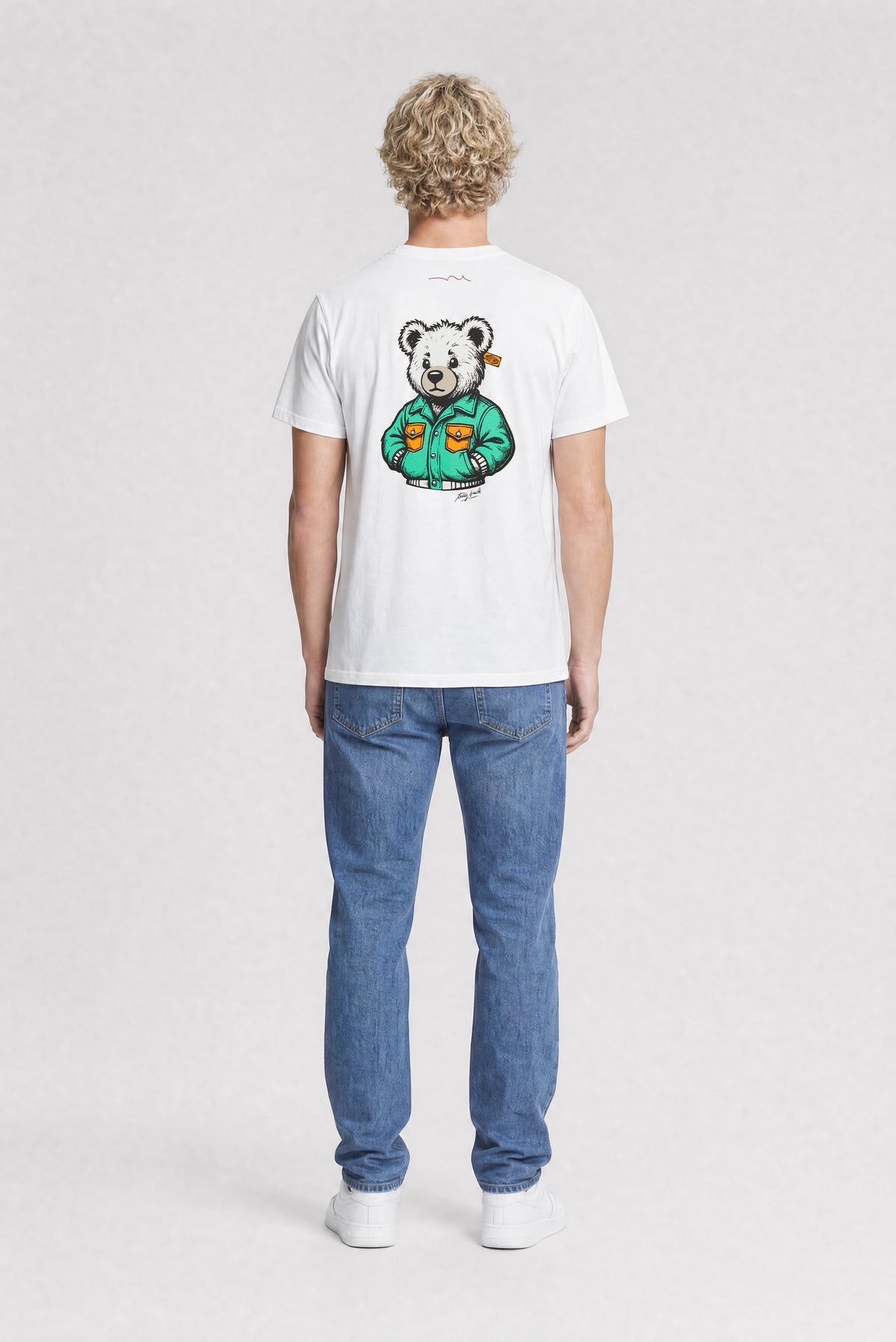 T-shirt T-BEAR MC MIDDLE WHITE - Teddy Smith