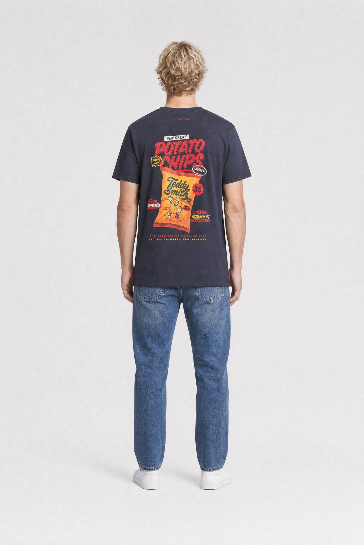 T-shirt regular imprimé T-CHIPS MC DARK NAVY - Teddy Smith