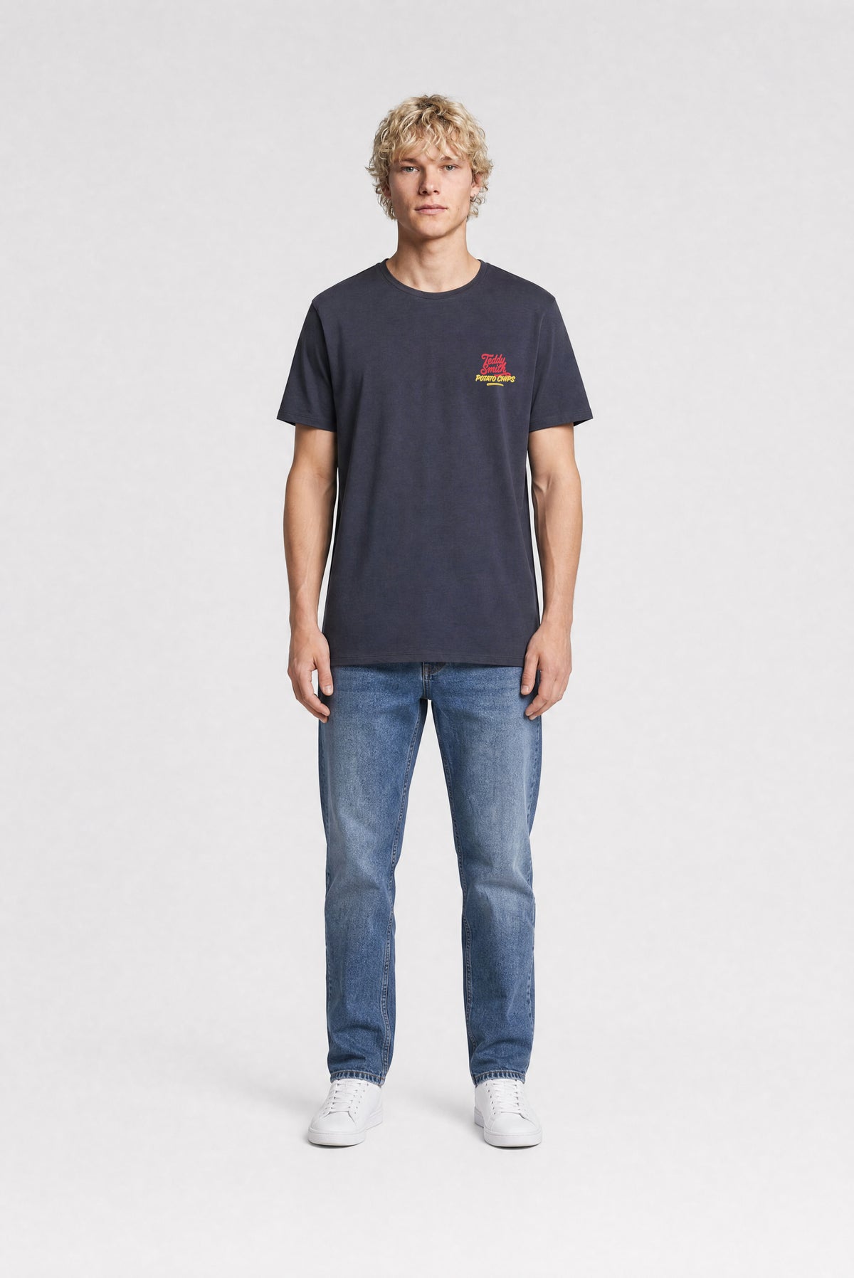 T-shirt regular imprimé T-CHIPS MC DARK NAVY - Teddy Smith