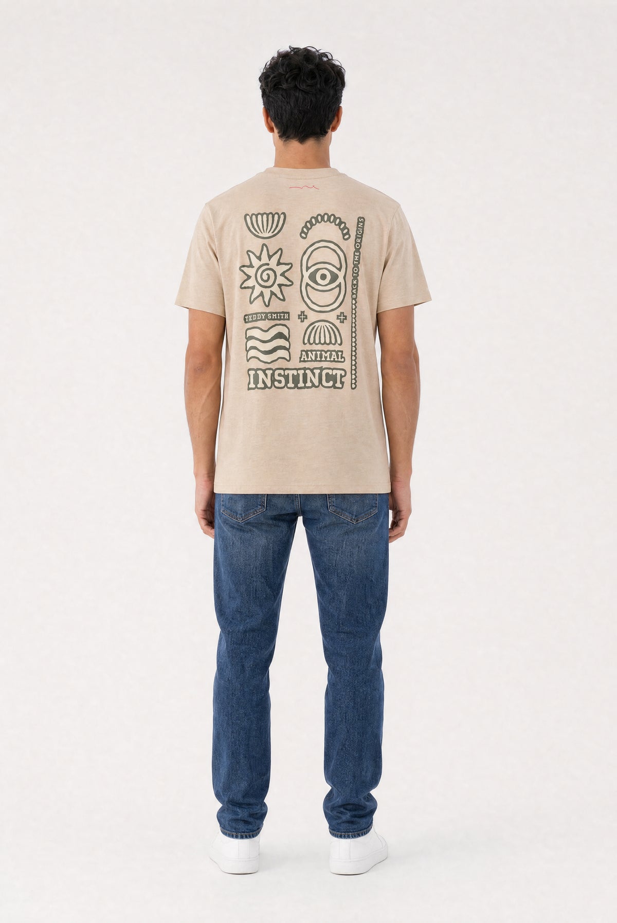 T-shirt ample imprimé T-ETHNIC MC BEIGE - Teddy Smith