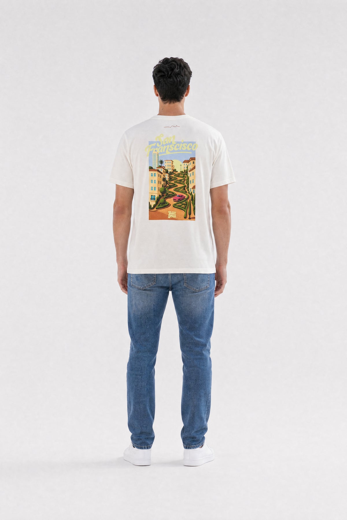T-shirt Regular Fit T-FRANS MC MIDDLE WHITE