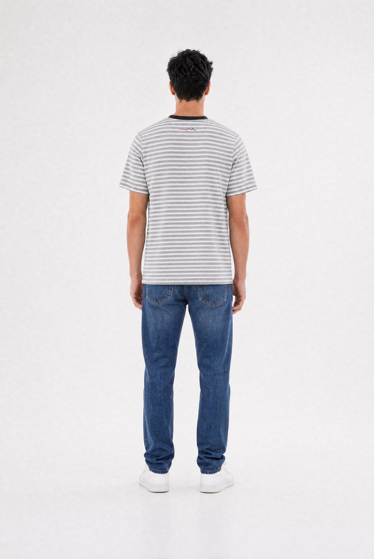 T-shirt Regular Fit T-MATIAS MC MELANGE BLACK