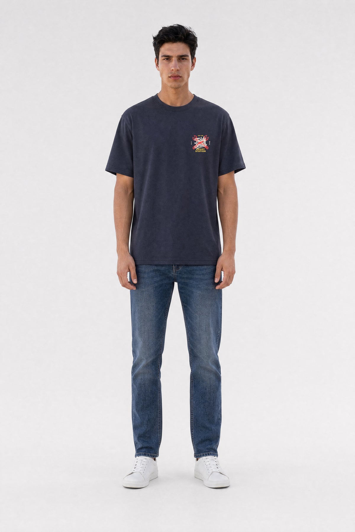T-shirt Loose Fit T-MOTORHEAT MC DARK NAVY