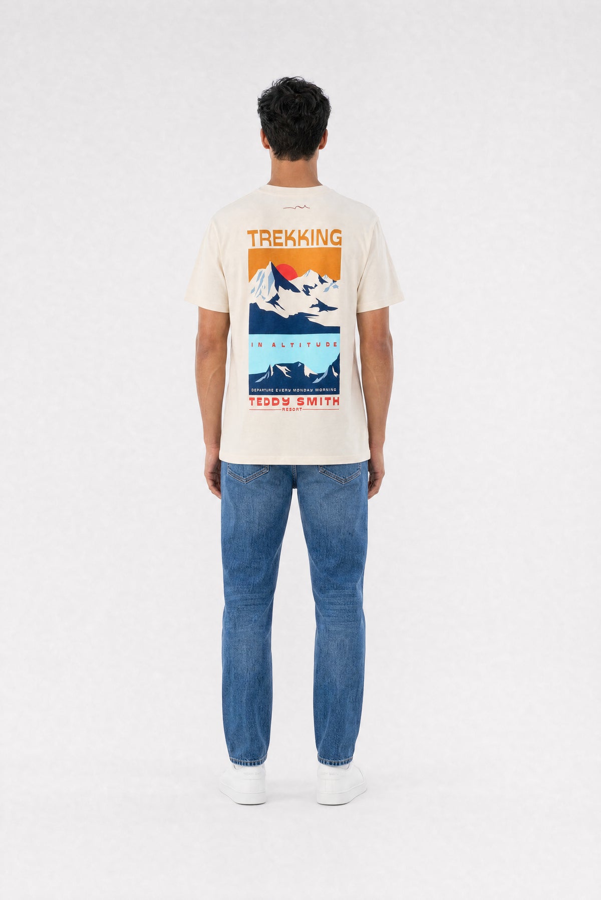 T-shirt ample imprimé T-MOUNTAIN MC CREAM - Teddy Smith