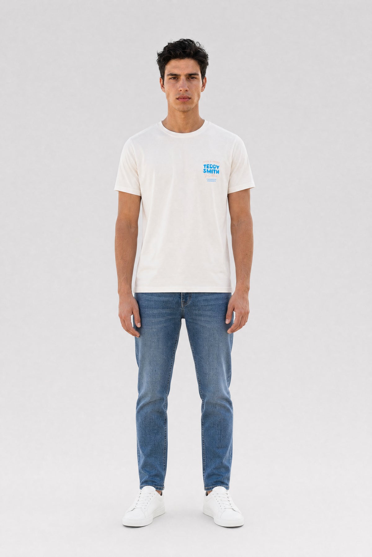 T-shirt col rond T-PICKLES MC MIDDLE WHITE