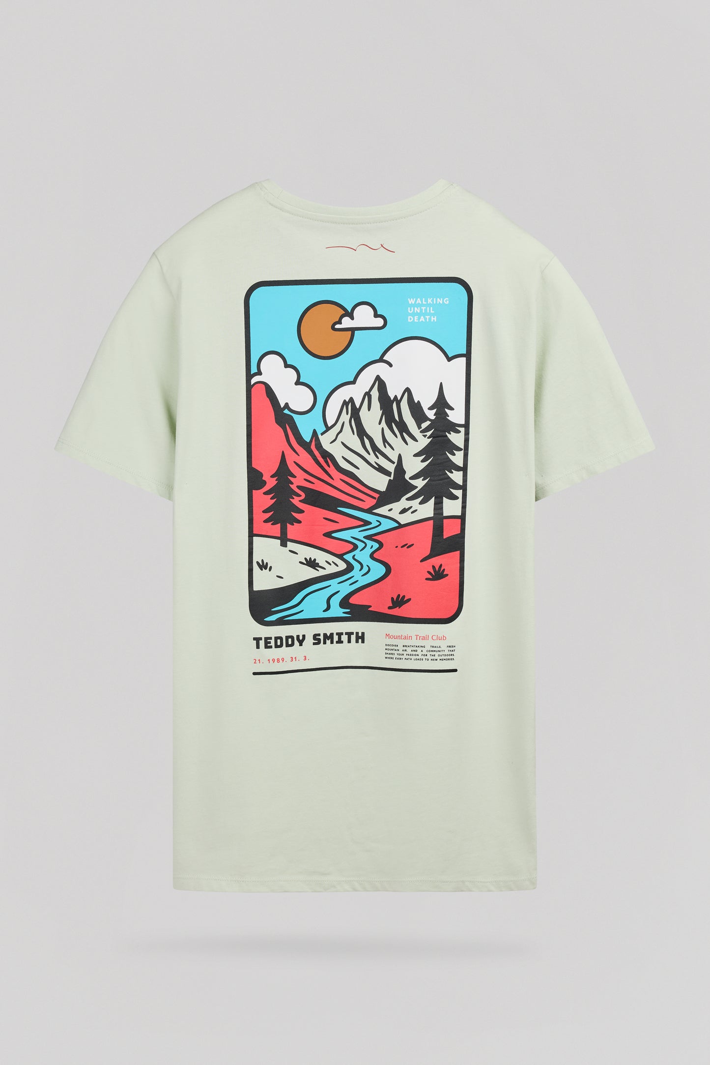 T-shirt T-TRAIL MC VERT NACRE