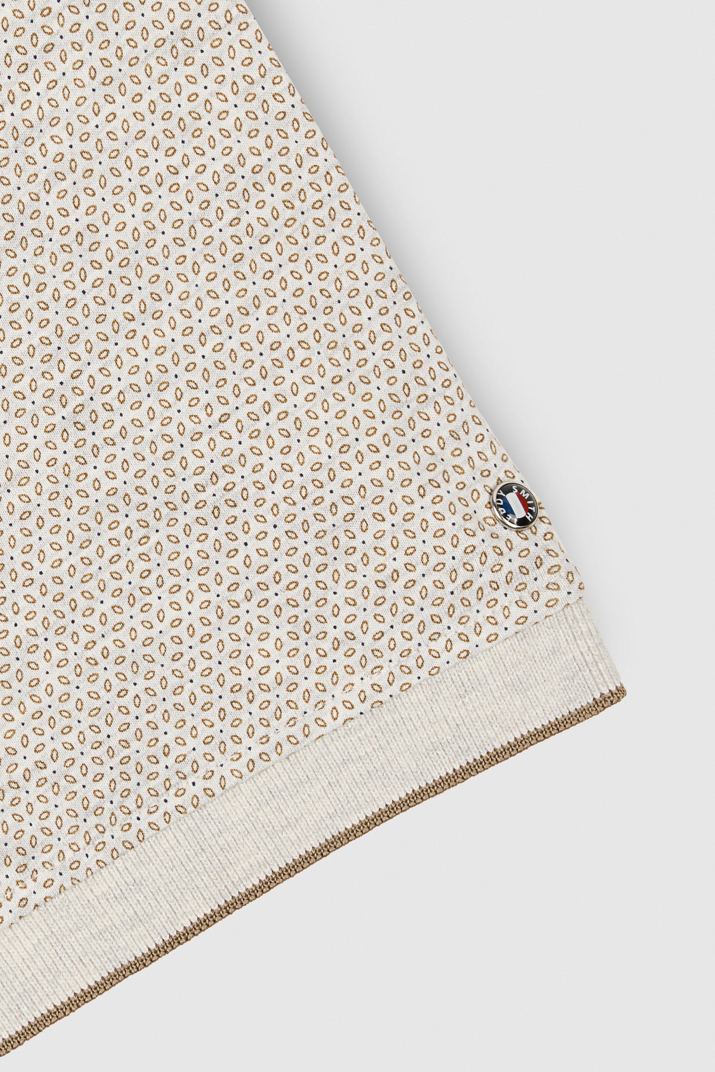 Polo piqué imprimé manches courtes PASY 2 MC BLANC IVOIRE/BEIGE