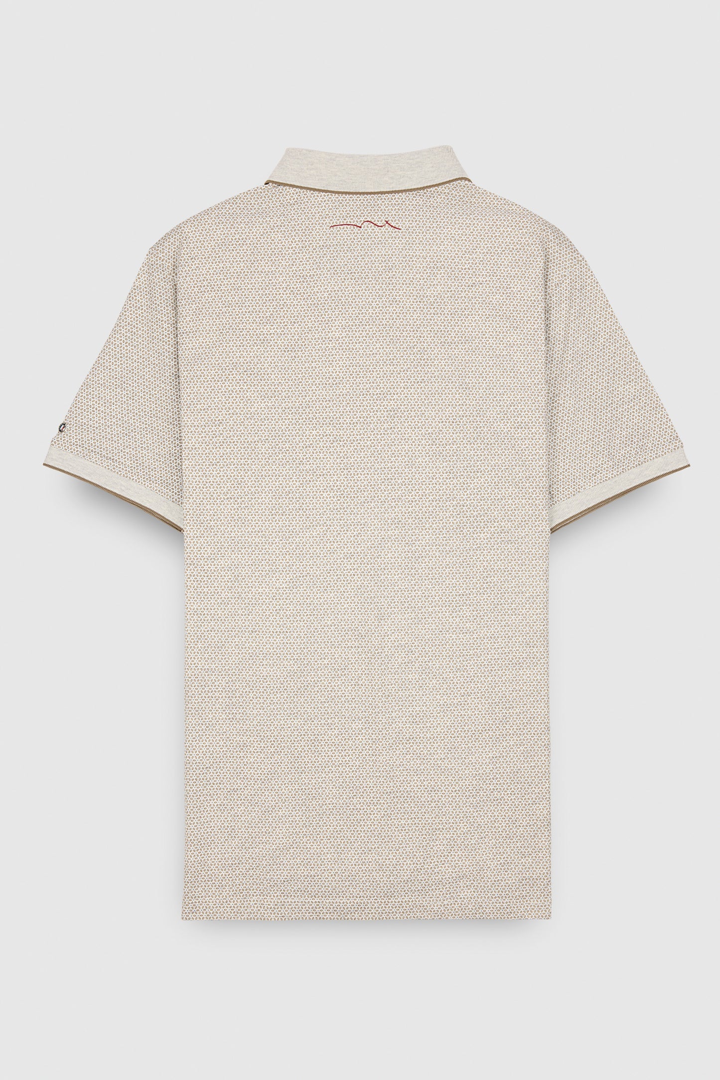 Polo piqué imprimé manches courtes PASY 2 MC BLANC IVOIRE/BEIGE