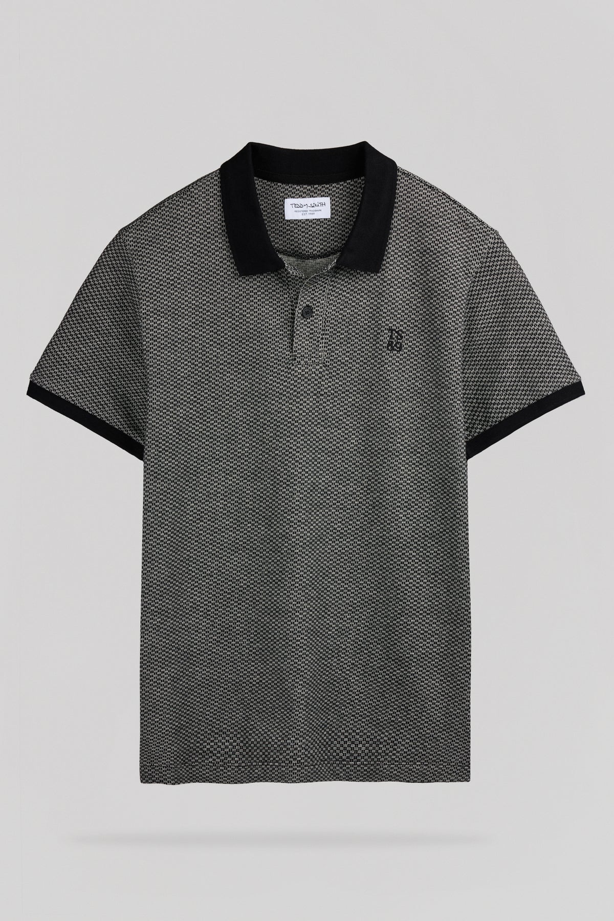 Polo jacquard P-OSEY MC NOIR - Teddy Smith
