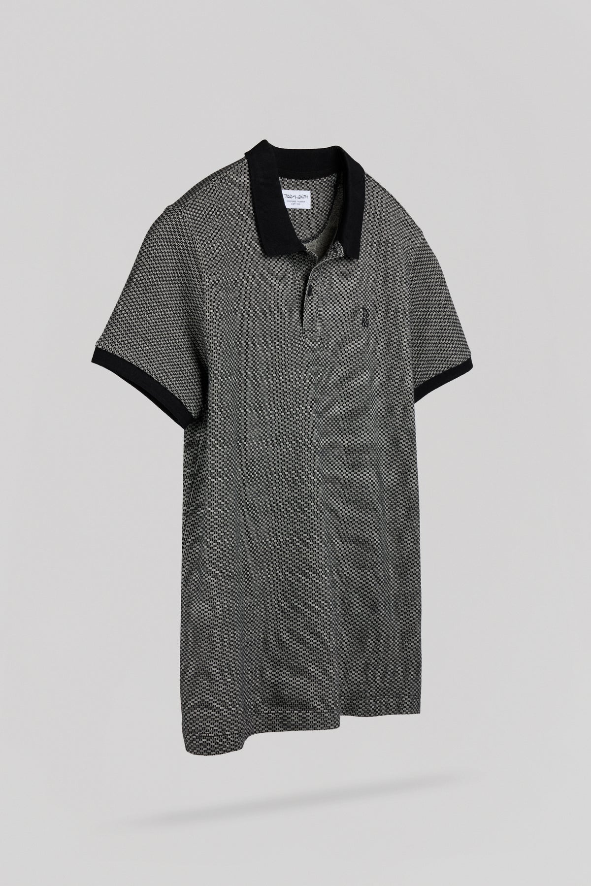 Polo jacquard P-OSEY MC NOIR - Teddy Smith