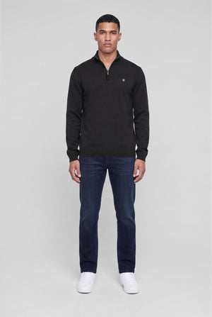 Pull col montant zippé P-MARTY 2 CHARBON - Teddy Smith