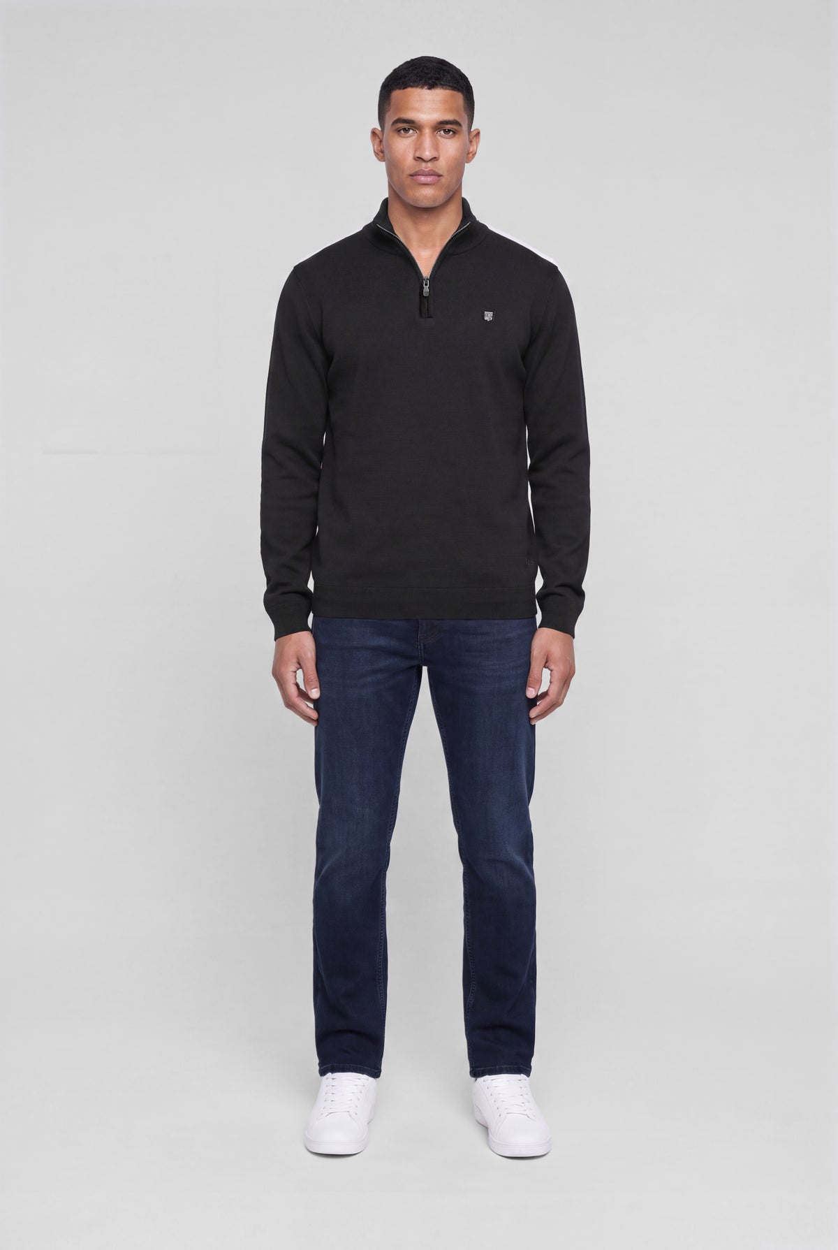 Pull col montant zippé P-MARTY 2 CHARBON - Teddy Smith