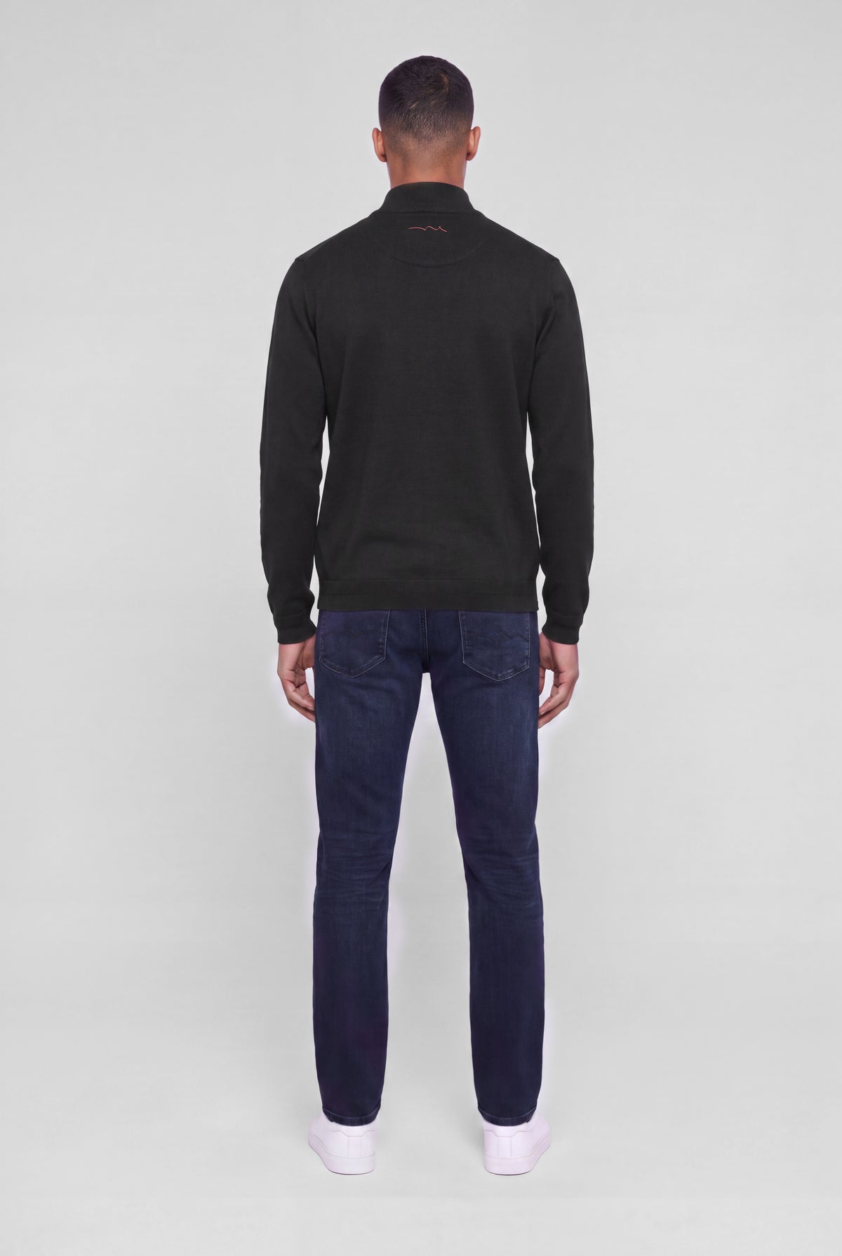 Pull col montant zippé P-MARTY 2 CHARBON - Teddy Smith