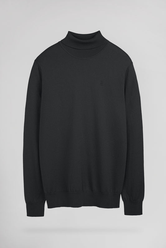 Achat Pull ajusté col roulé P-MARCELLUS MELANGE BLACK