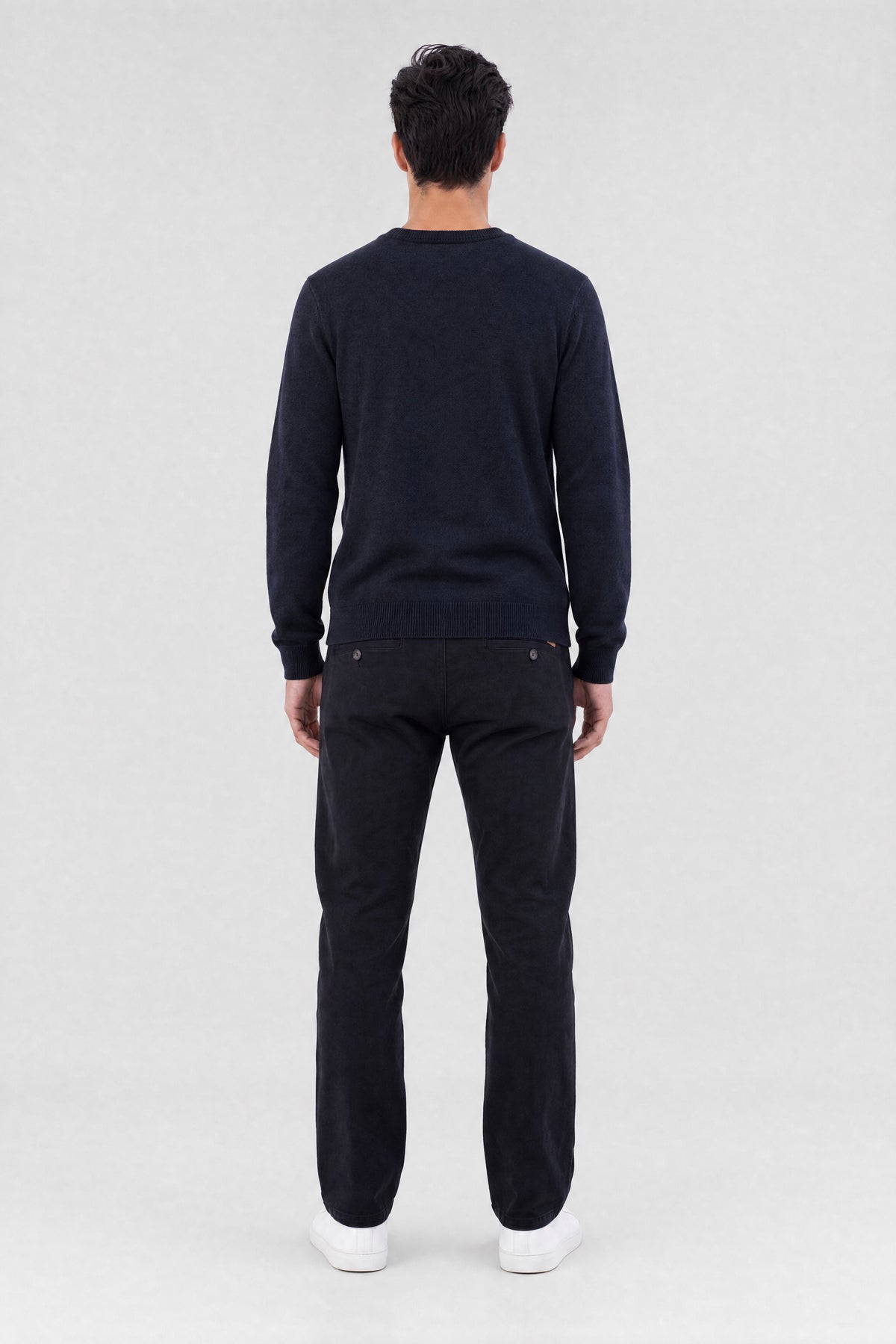 Pull ajusté P-MARTINO DARK NAVY CHINE - Teddy Smith