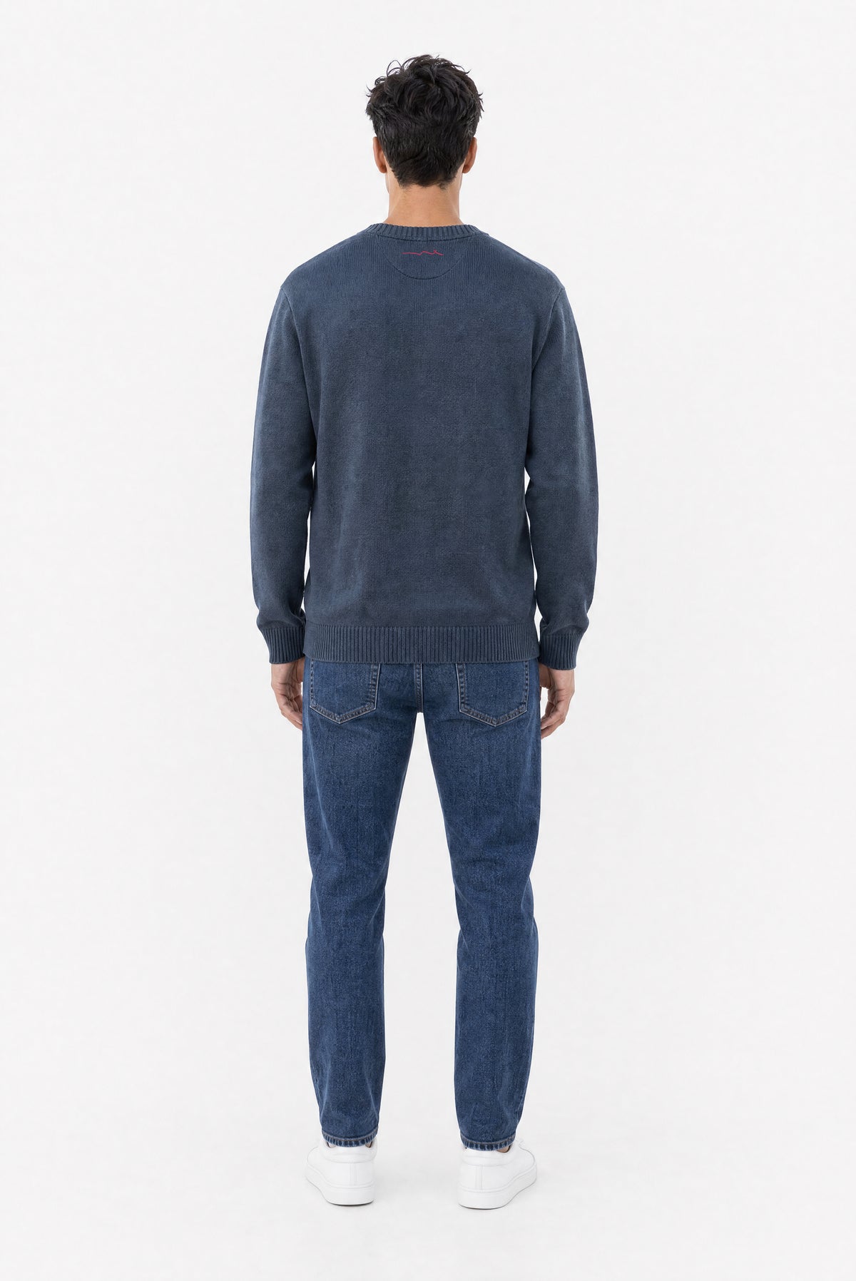 Pull droit col rond P-JIMMY GRIS METEORE - Teddy Smith