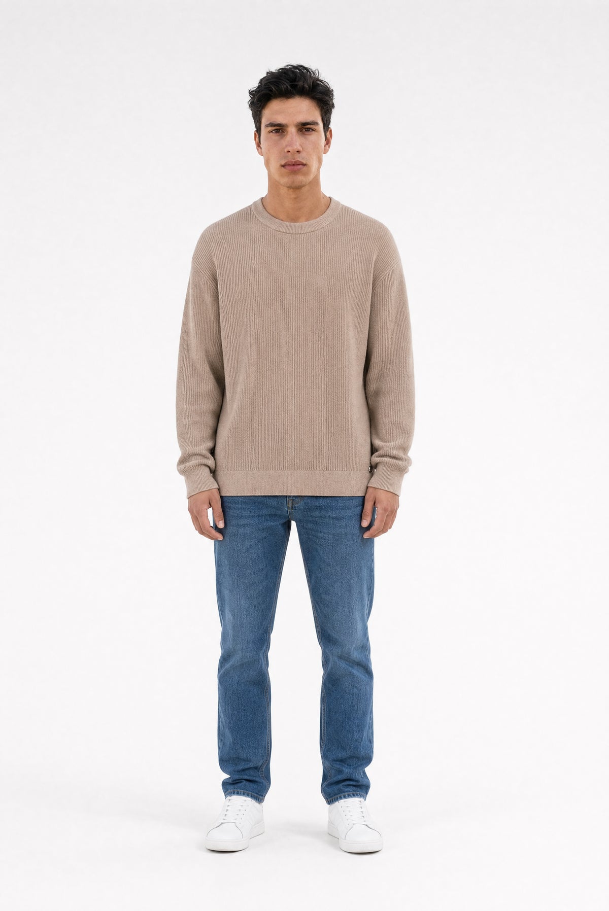 Pull en maille chenille P-LIAM WOLF BEIGE - Teddy Smith