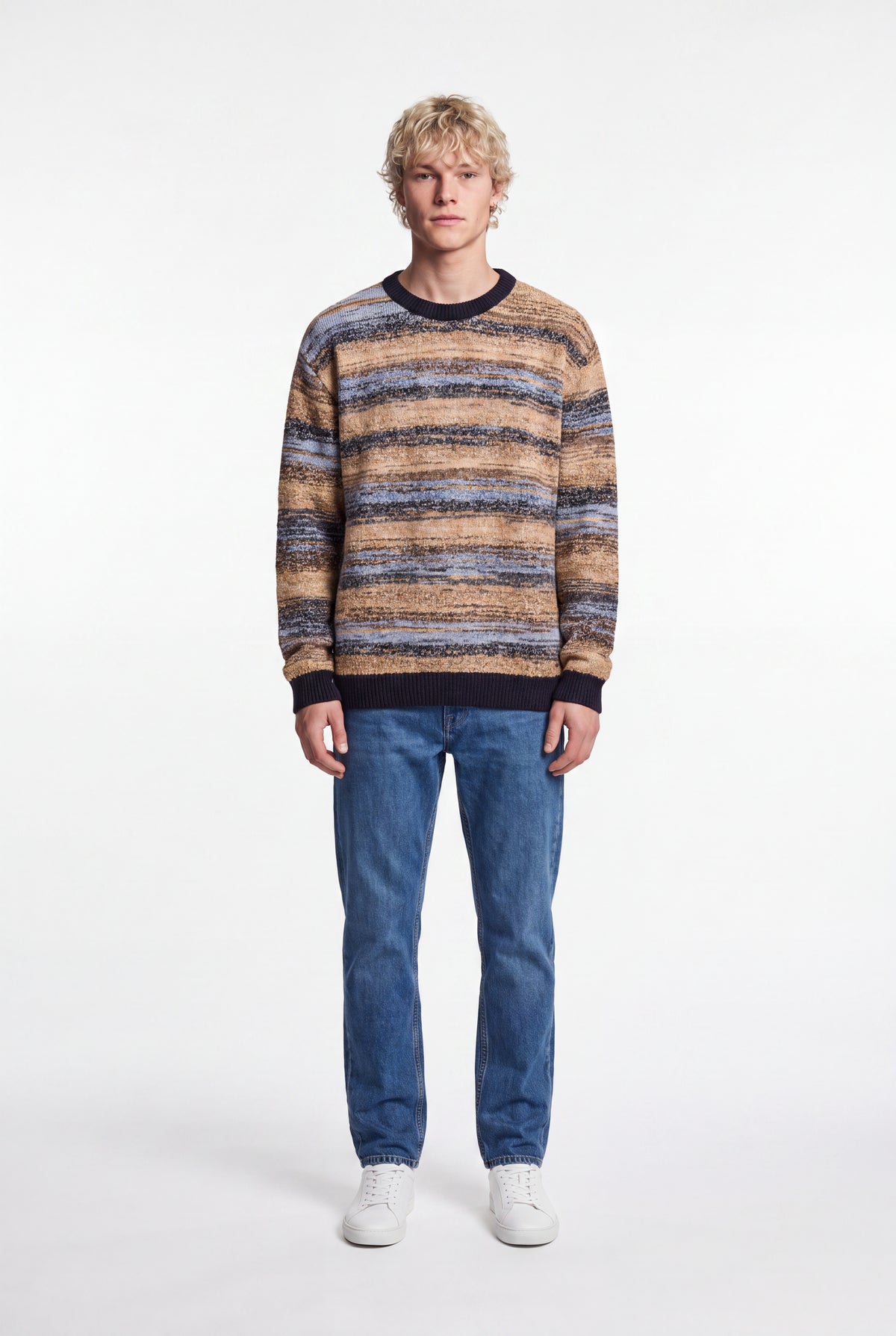 Pull maille jacquard P-MILO DARK NAVY - Teddy Smith