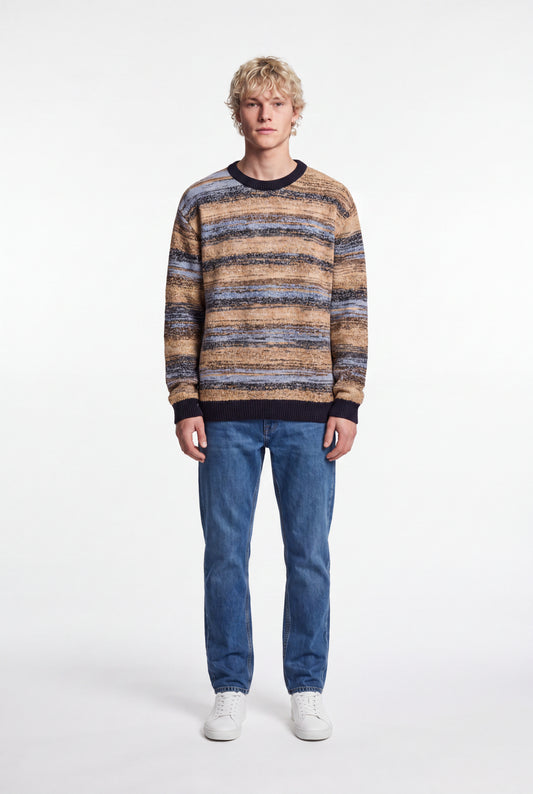 Achat Pull maille jacquard P-MILO DARK NAVY