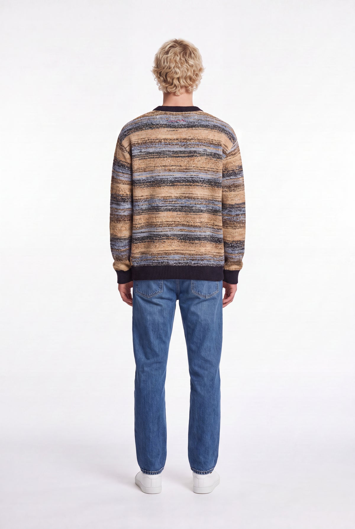 Pull maille jacquard P-MILO DARK NAVY - Teddy Smith
