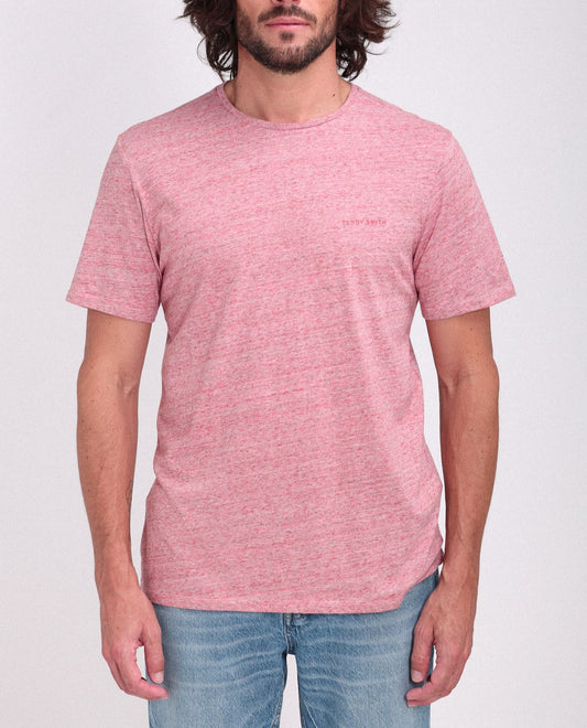Achat T-shirt chiné col rond T-NARK ROUGE CORAIL CHINE
