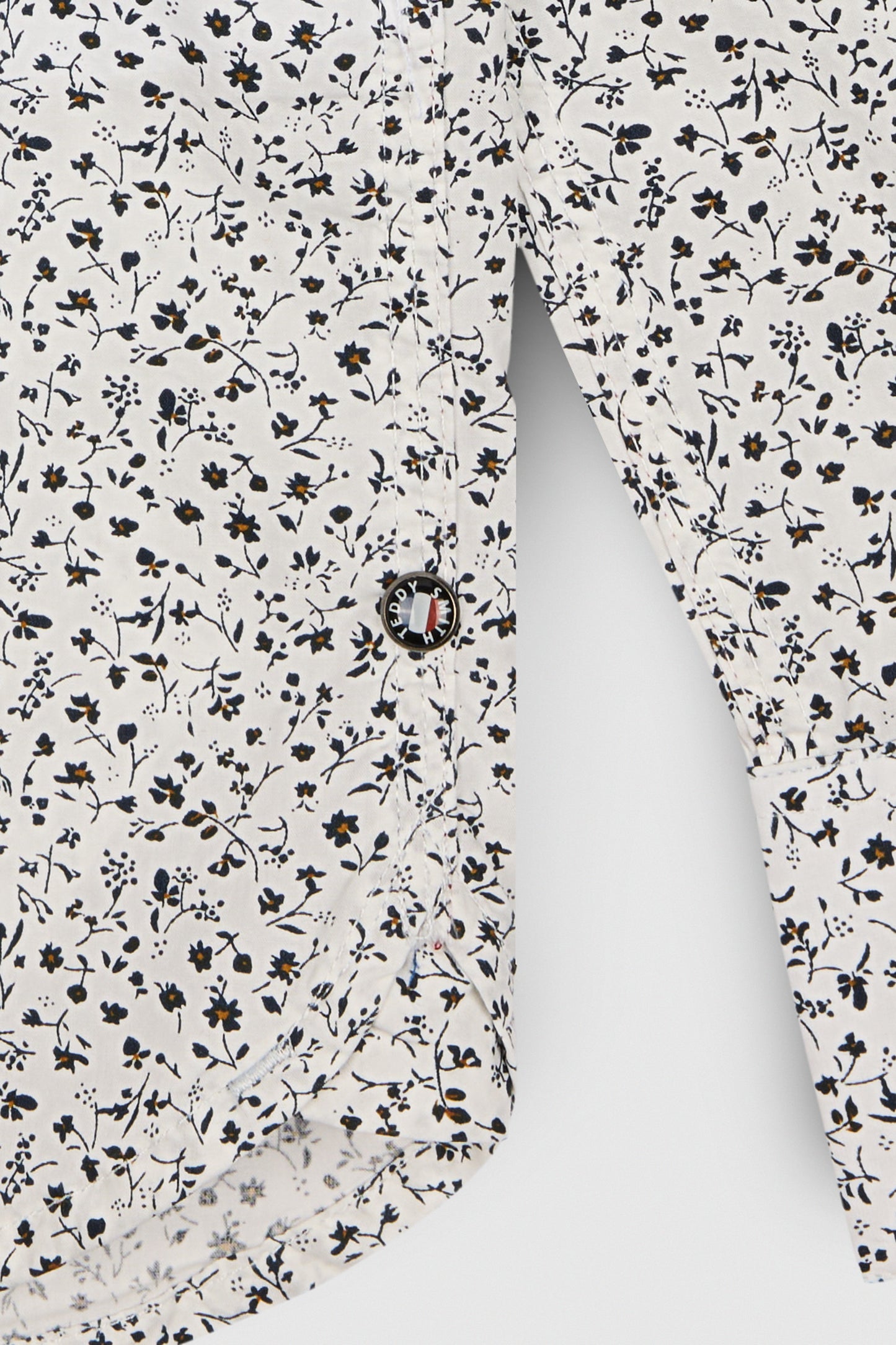 Chemise à pinces col français CARTON ML BLANC/MICRO FLORAL