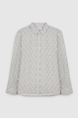Chemise à pinces col français CARTON ML BLANC/MICRO FLORAL
