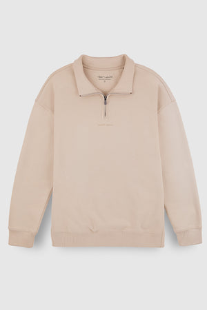 Sweat col haut coupe large S-LOTEN SOFT GREGE