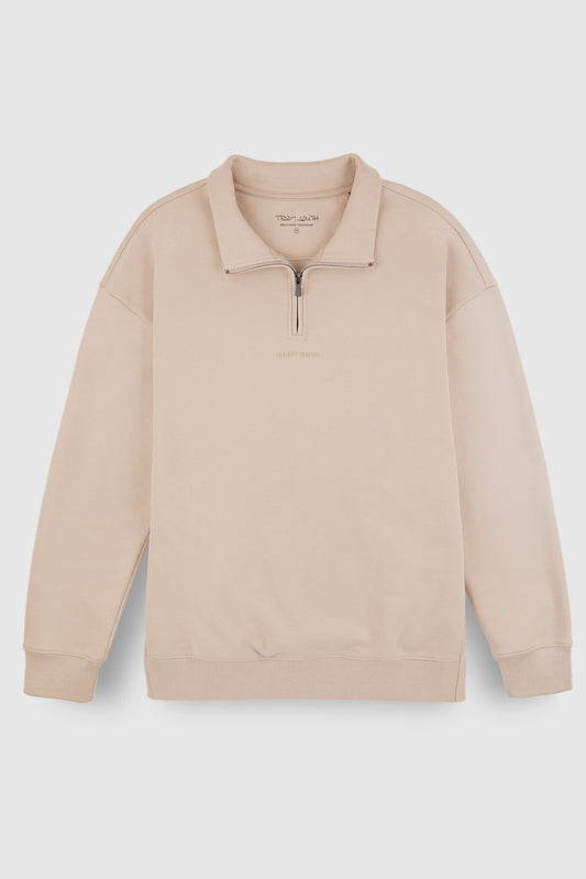 Achat Sweat col haut coupe large S-LOTEN SOFT GREGE