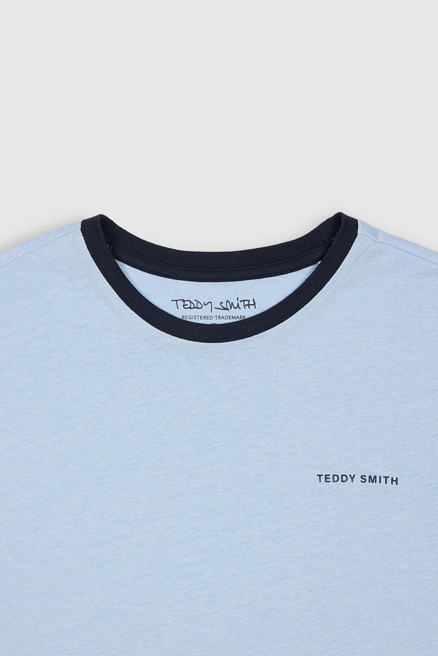 T-shirt col rond manches courtes THE TEE 2 R MC BLEU ECUME CHINE