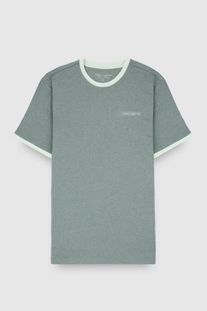 T-shirt col rond manches courtes THE TEE 2 R VINTAGE KAKI CHINE - Teddy Smith