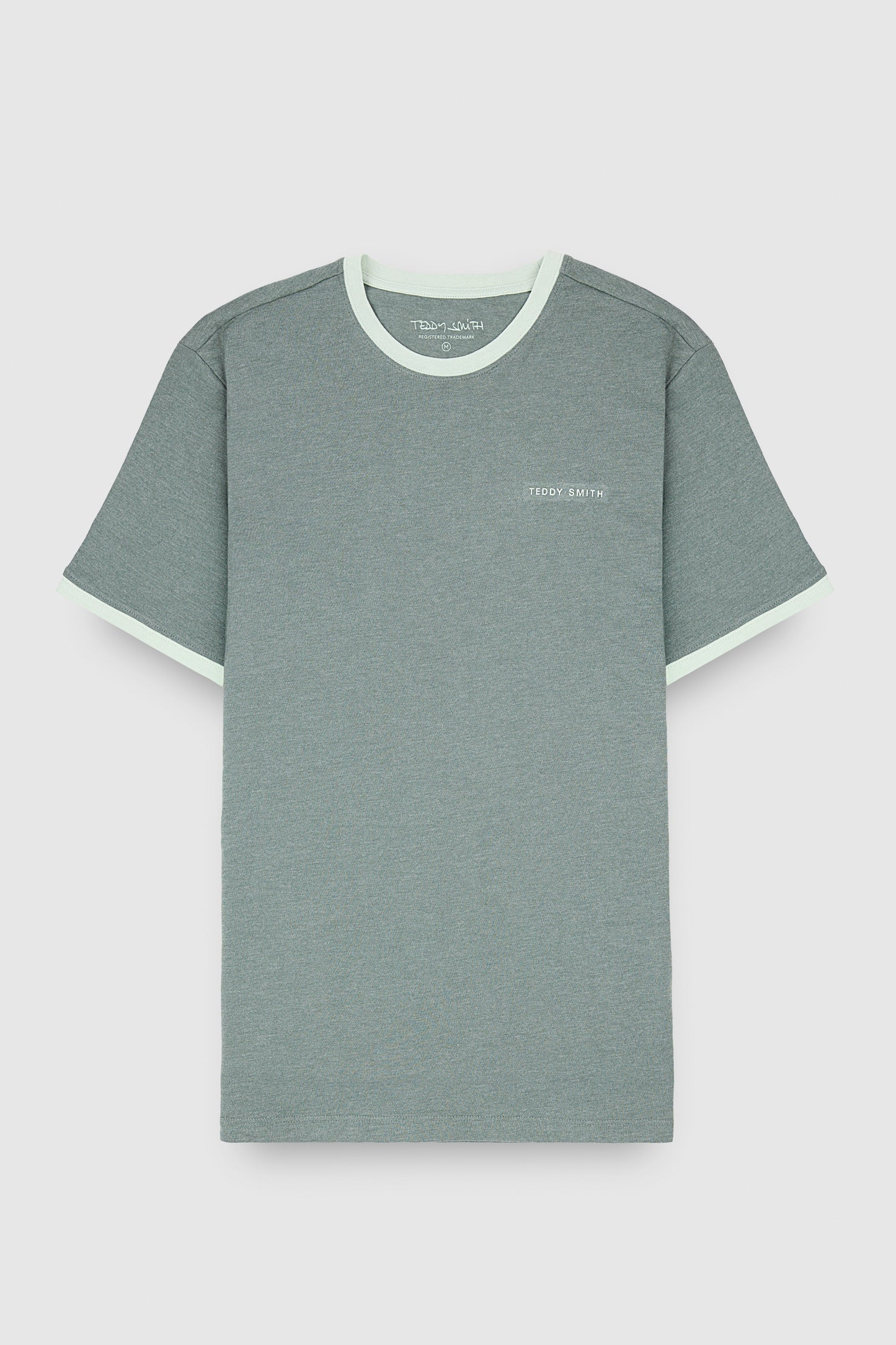 T-shirt col rond manches courtes THE TEE 2 R VINTAGE KAKI CHINE