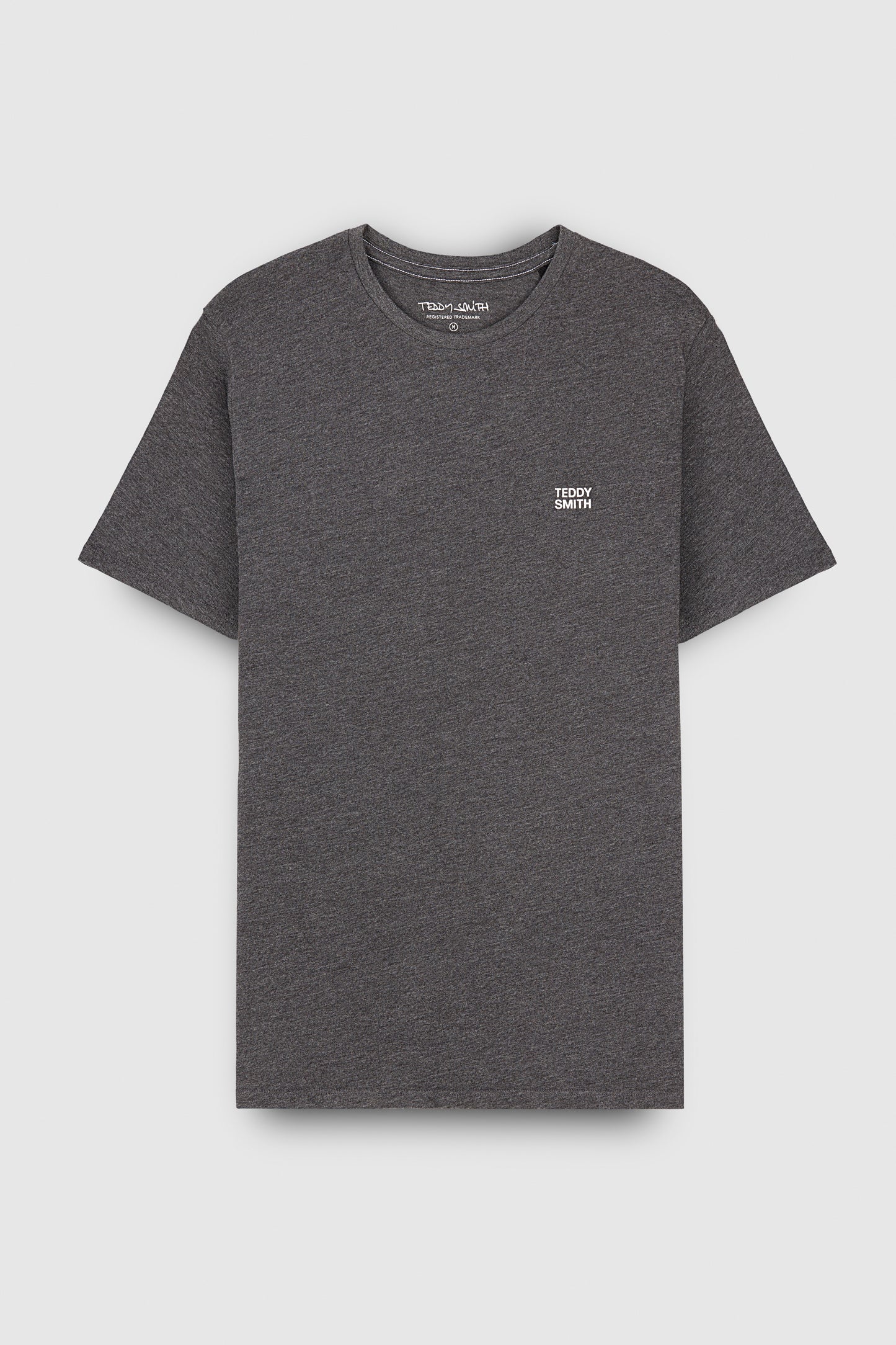 T-shirt col rond manches courtes THE TEE 1 MELANGE BLACK/BLANC