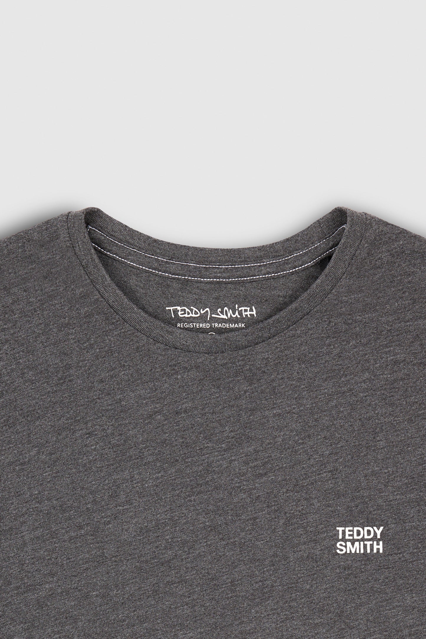 T-shirt col rond manches courtes THE TEE 1 MELANGE BLACK/BLANC