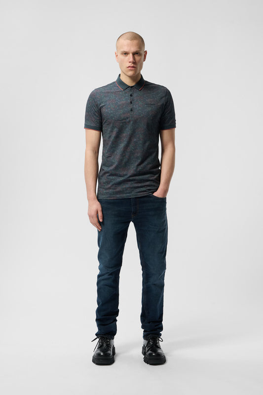 Achat Polo piqué imprimé manches courtes PASY 2 MC TOTAL NAVY 2