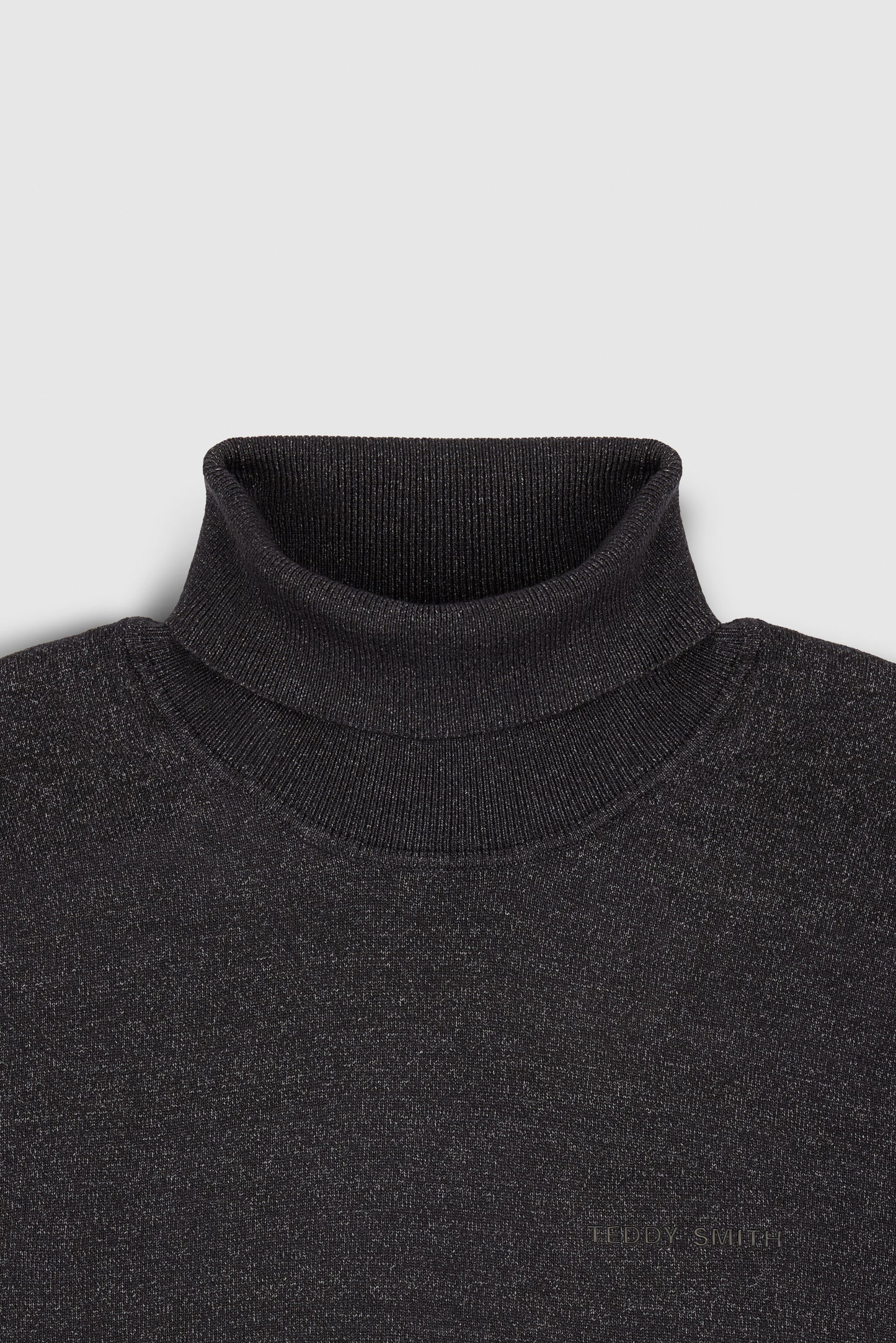 Pull col roulé P-MARICK MELANGE BLACK