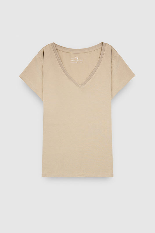 Achat T-shirt manches courtes T-MIA MC BEIGE
