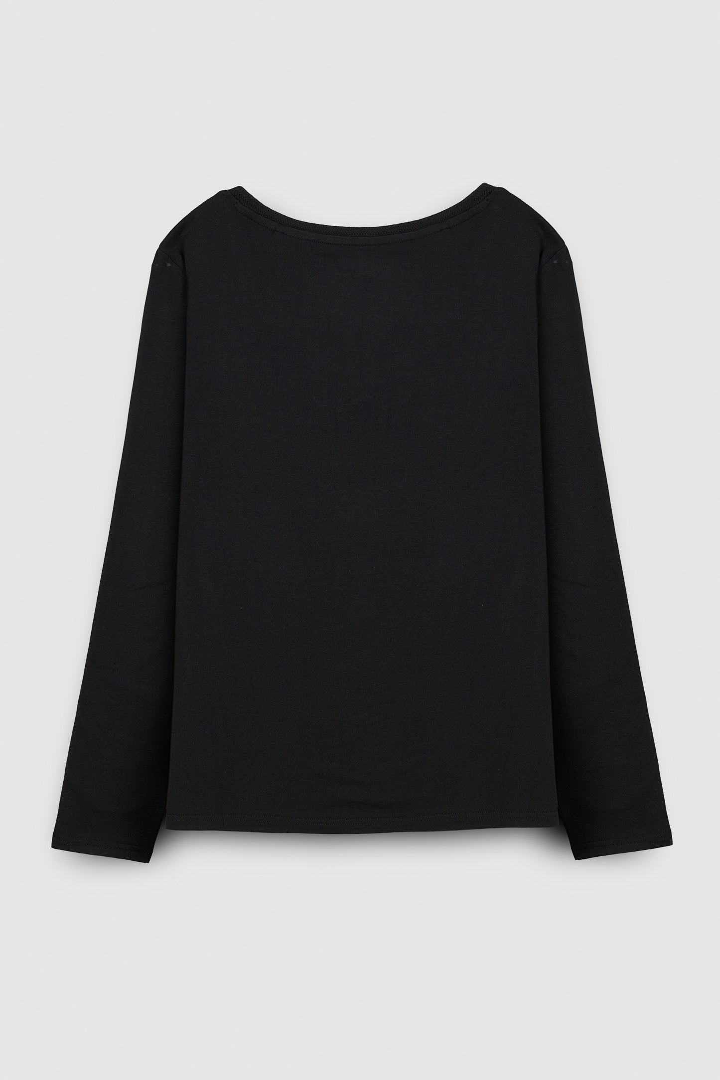 T-shirt col V près du corps T-MIANA ML NOIR