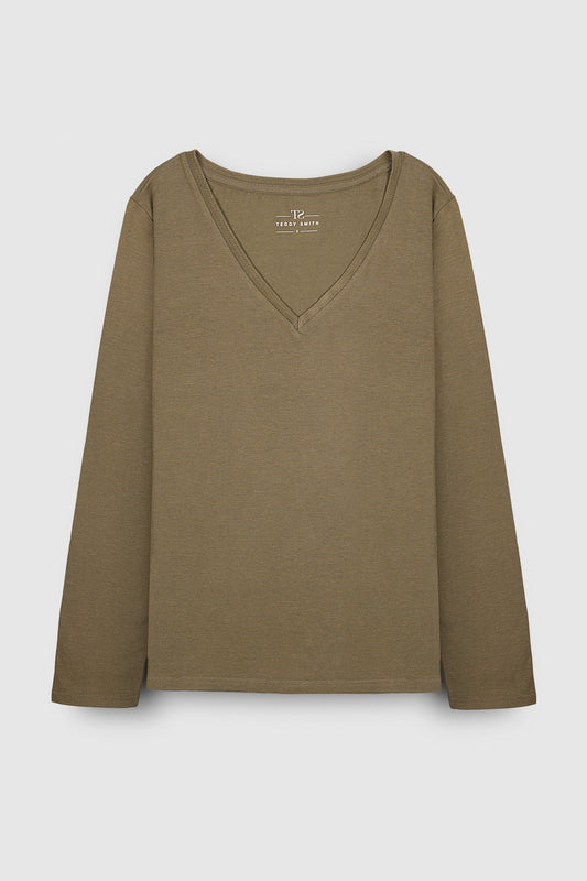 Achat T-shirt T-MIANA ML TURBULENCE KAKI
