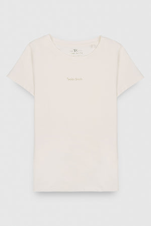 T-shirt col rond T-RIBELLE MC JR MIDDLE WHITE