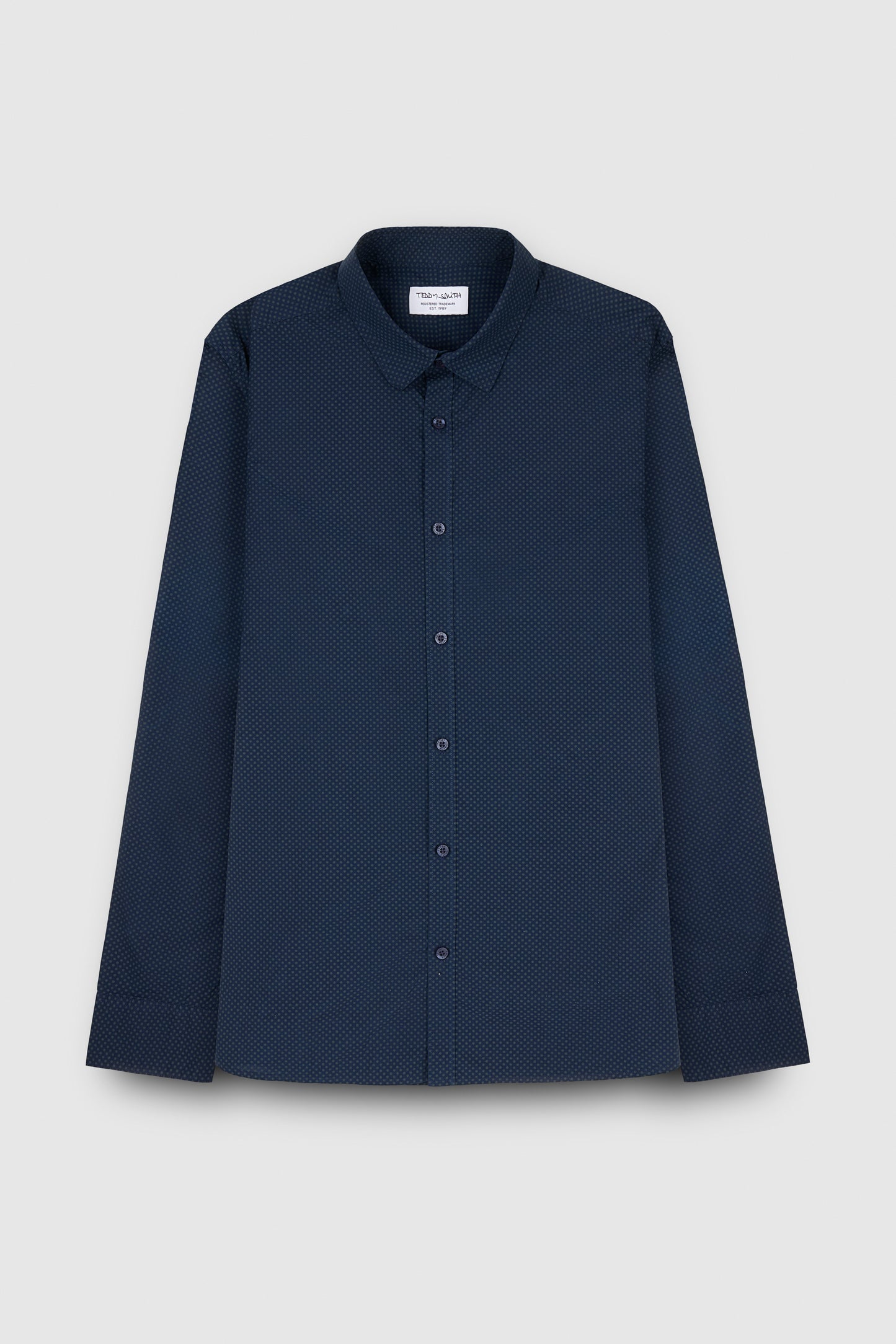 Chemise CARTON ML TOTAL NAVY MICRO DOTS