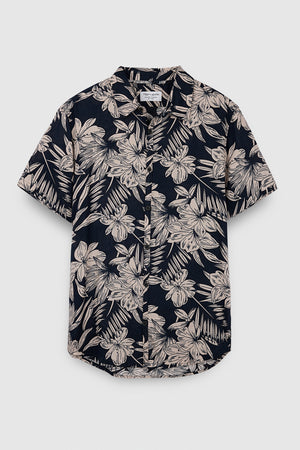 Chemise C-ALBERTO MC TOTAL NAVY - Teddy Smith