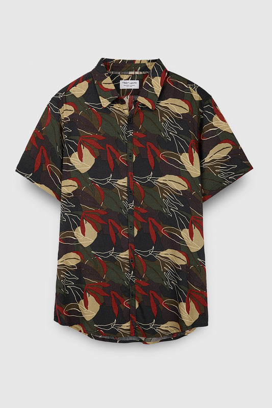 Achat Chemise C-ALBERTO MC TURBULENCE KAKI - Teddy Smith