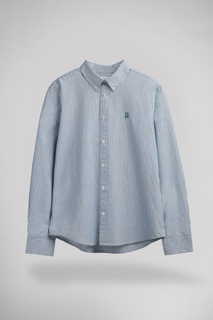 Chemise Oxford col français C-STANLEY ML DARK EMERALD - Teddy Smith